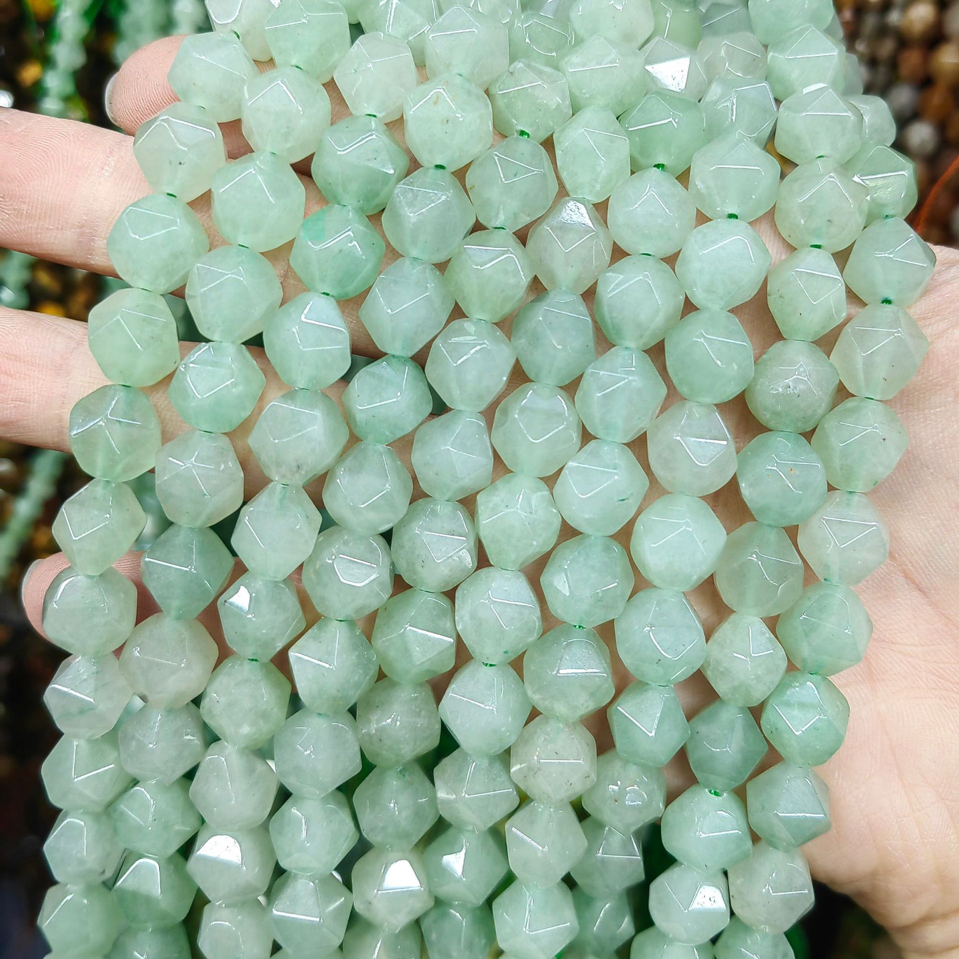 Piedra natural cristal natural 20 cara corte de diamante facetado cuentas a granel semiacabadas joyería DIY accesorios de cuentas