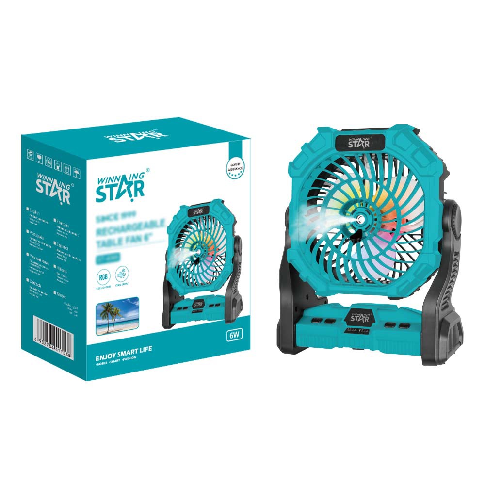 Winning star transfronterizo TYPE-C exterior/interfaz USB pequeño 6 pulgadas portátil DC5V ventilador eléctrico de escritorio