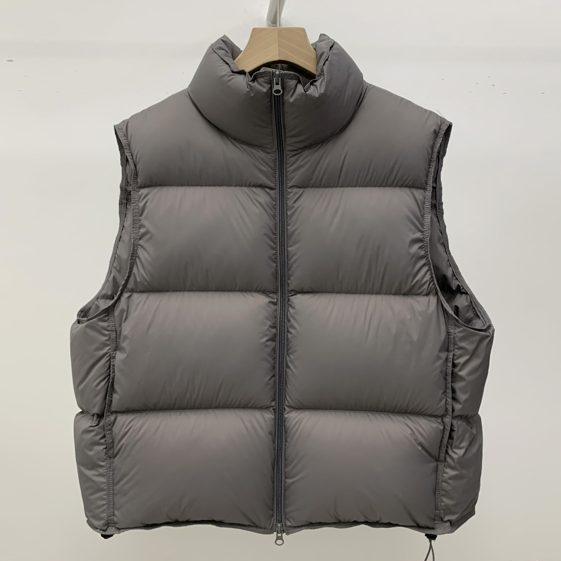 Chaqueta de plumas sin mangas con cuello alto y cuello alto de pato blanco para mujer, estilo coreano, holgada, versátil, ideal para otoño e invierno. Abrigo cálido._voghion.com