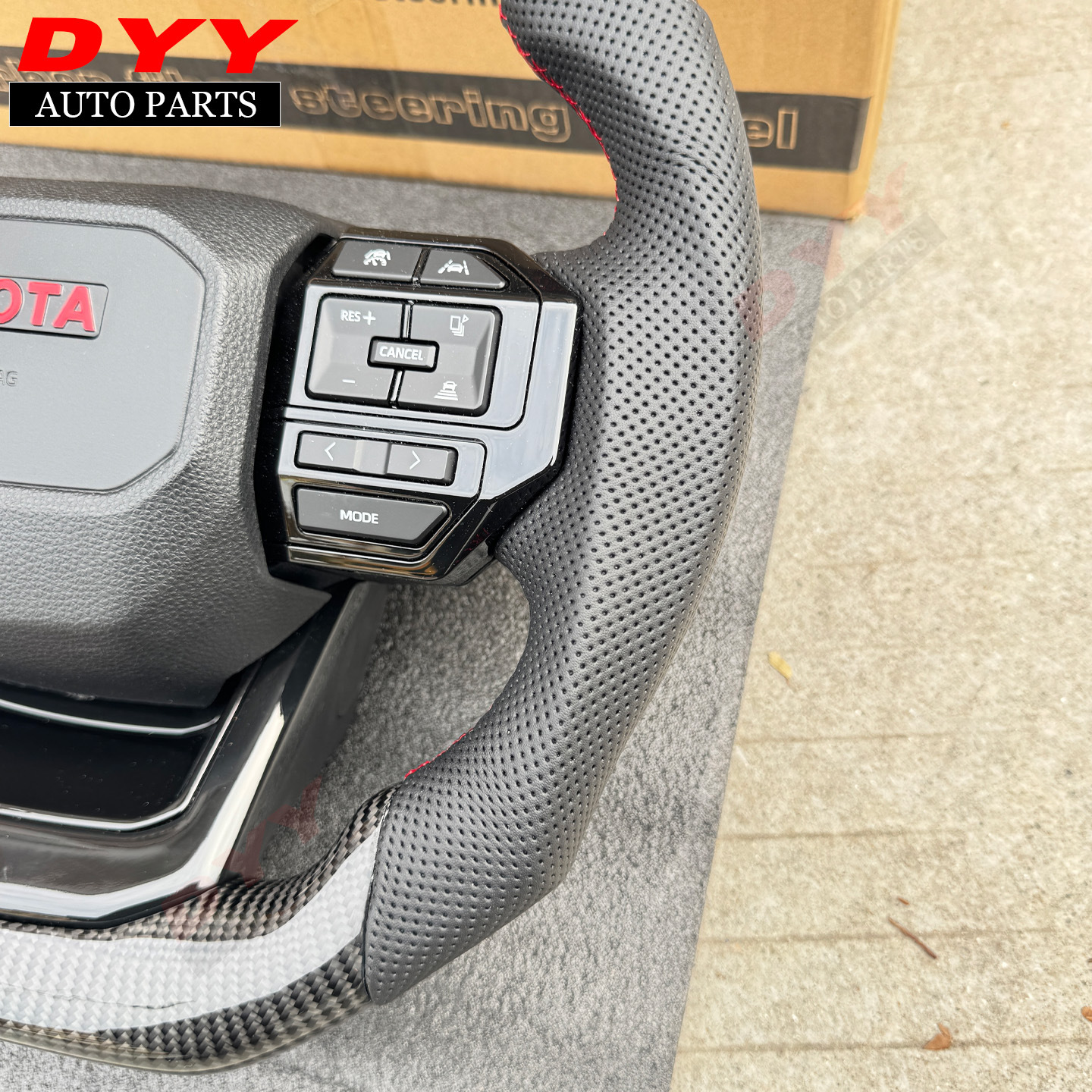 Suitable for Hilux Travo carbon fiber steering wheel, Hilux Travo upgraded steering wheel, Revo old to new conversion