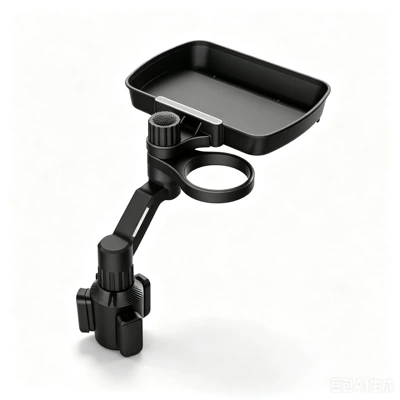 cup holder, beverage rack, storage, Car cup holder/beverage holder - d05-1-car-mounted-tray-and-cup-holder