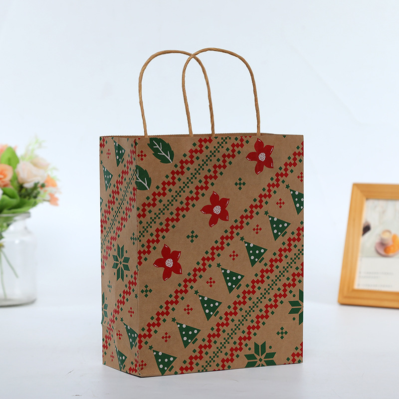メーカー現物クラフト紙袋クリスマス手提げギフト袋服装ショッピング包装袋カスタム卸売り|undefined