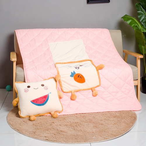 Cartoon two-in-one dual-use pillow quilt nap pillow car air conditioner quilt car pillow plush office pillow