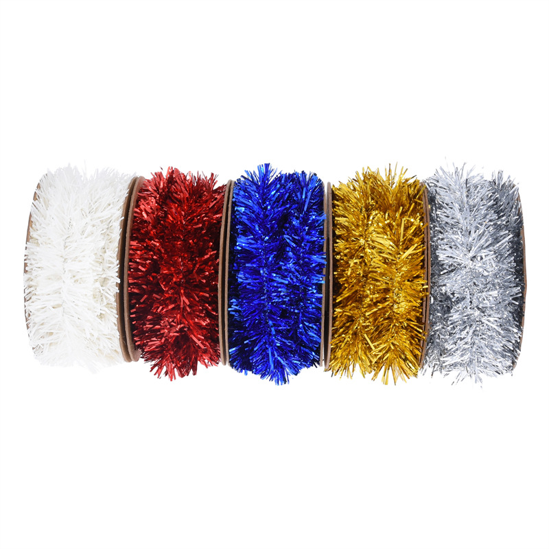 Navidad clásica decoración de árbol de Navidad colgante cinta de lana fiesta de cumpleaños escena de boda tira tira