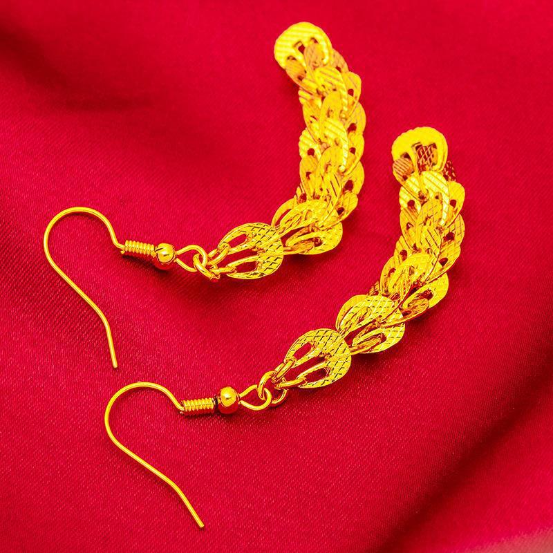 Earrings Live Delivery Jewelry Wholesale Peacock Earrings Vietnamese Sand Gold Earrings Tassel Phoenix Tail Women's Fashion
