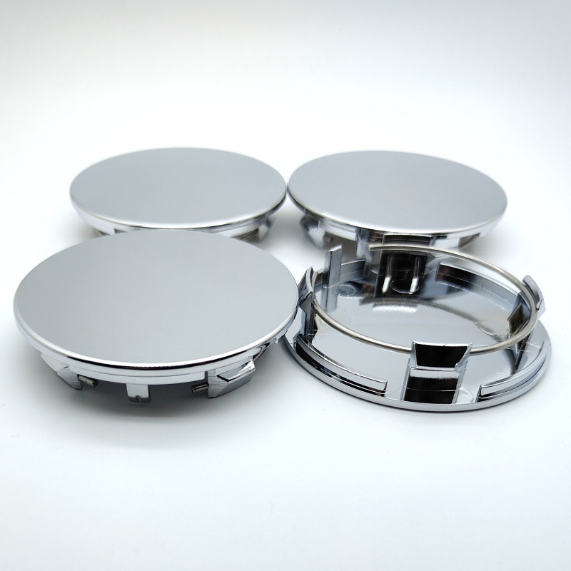 Suitable for Wheel Hub Modification, Outer Diameter 70mm, Flat Wheel Cover, Black Electroplated, Universal Cover for 60-63mm Wheels