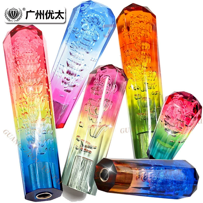 Хрустальная головка шестерни Алмазный пузырь Автомобильная головка шестерни 3 вида цветов 5 видов цветов волновая палка голова руля Универсальный рычаг переключения передач