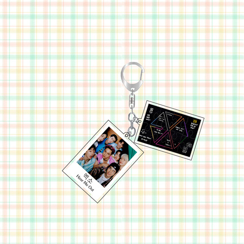 Korean group star EXO style peripherals Hear Me Out album Baekhyun and Wu Sehun keychain 820