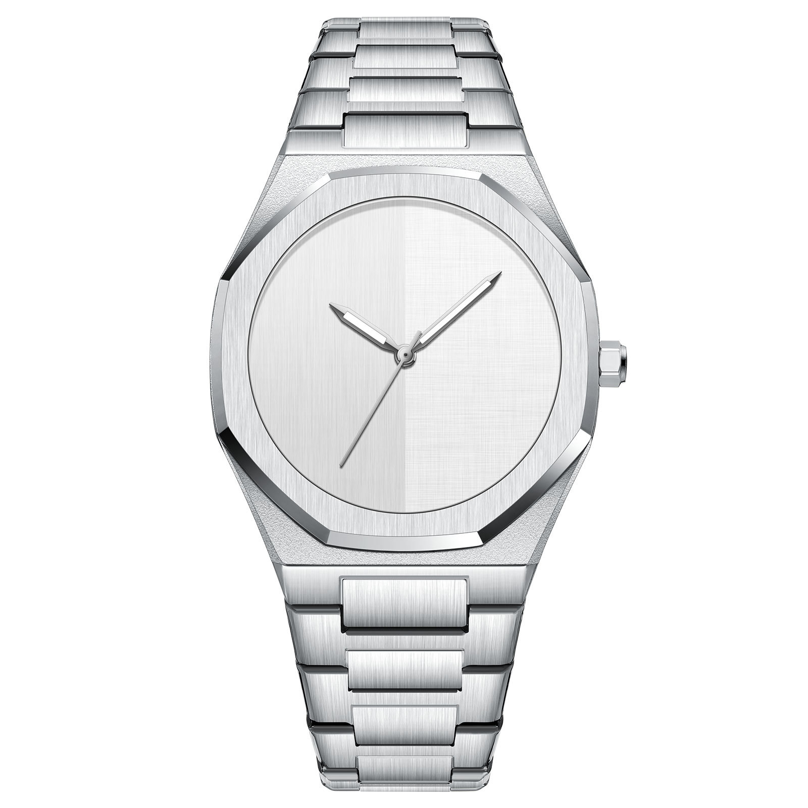 Gold Octagonal Watch For Men Trendy New Quality Royal Wristwatch With Steel Strap Quartz Movement_voghion.com