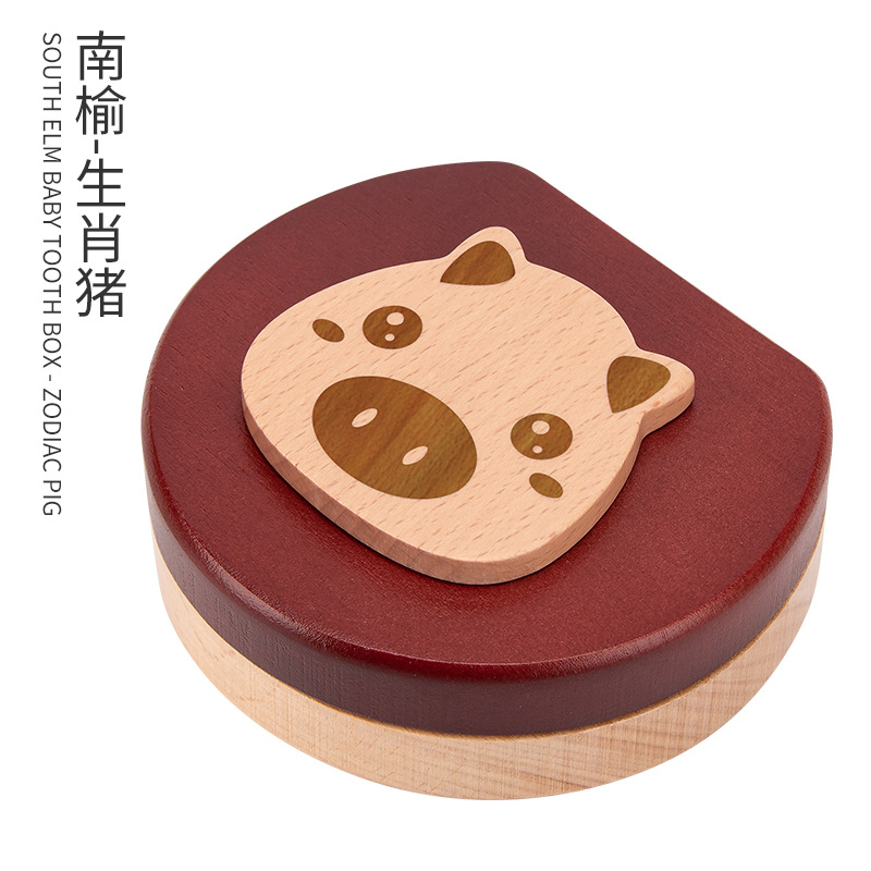 Caja de pezón para niños de madera 1-3-5 años bebé pelo fetal pezón caja de almacenamiento año viejo conmemorativo cordón umbilical caja de colección