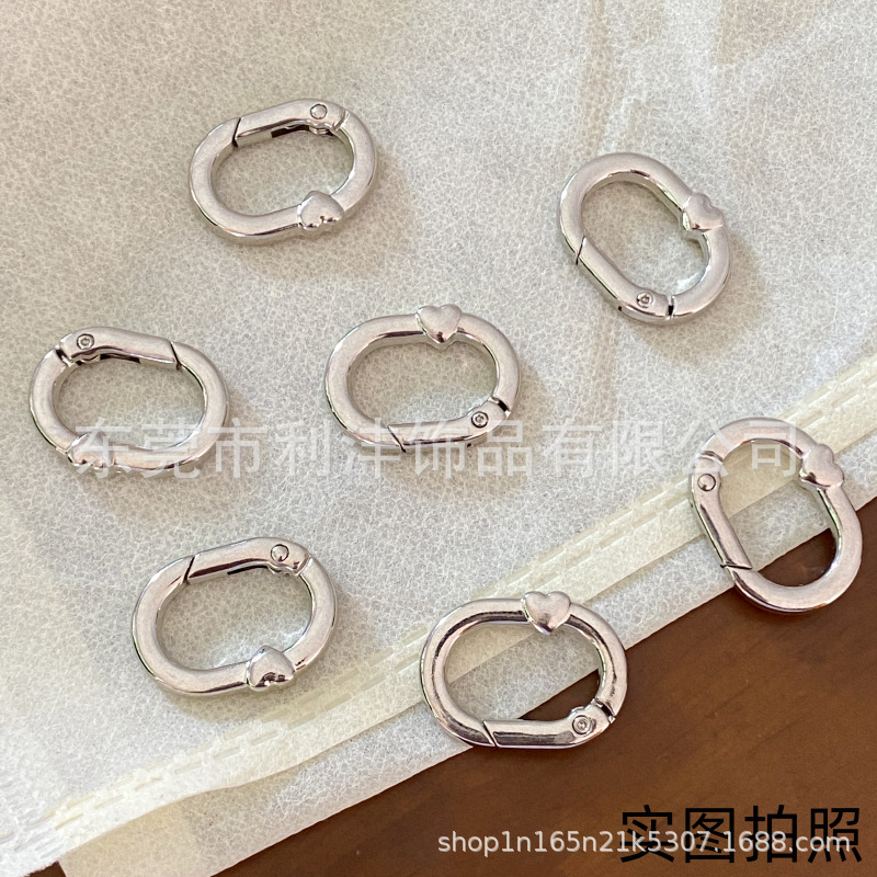 O-Shaped Spring Ring, Handbag O-Ring Buckle, Luggage Hardware Accessories, Oval Track-Shaped Open Carabiner O-Shaped Spring Ring, Handbag O-Ring Buckle, Luggage Hardware Accessories, Oval Track-Shaped Open Carabiner