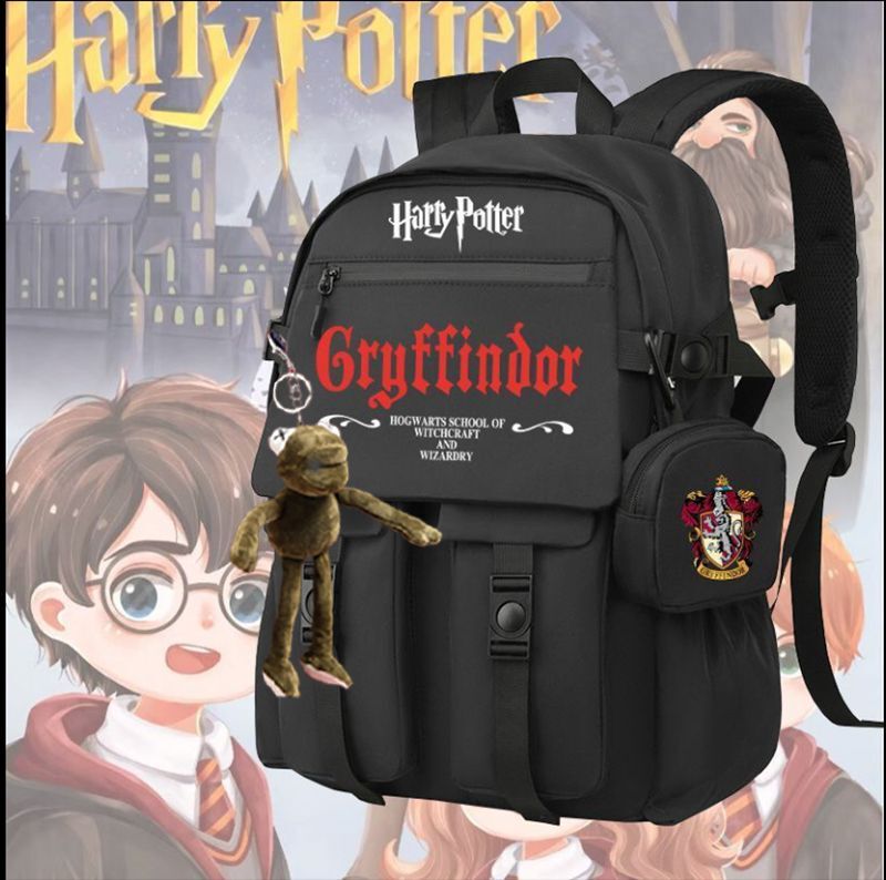 2024 Korean Harry Potter Large Capacity Backpack Popular Backpack Junior High School Fashionable Backpack Senior high school University Hugh