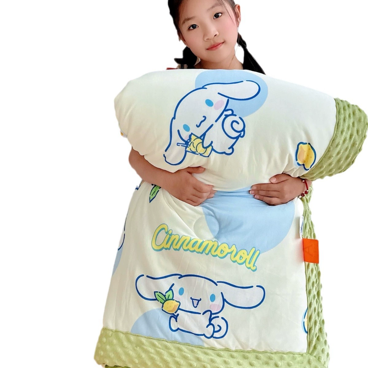 Sanrio Children's Class A Mother and Baby Knitted Cotton Beans Fleece Quilt Blanket Cartoon Kindergarten Baby Soy Fiber Quilt