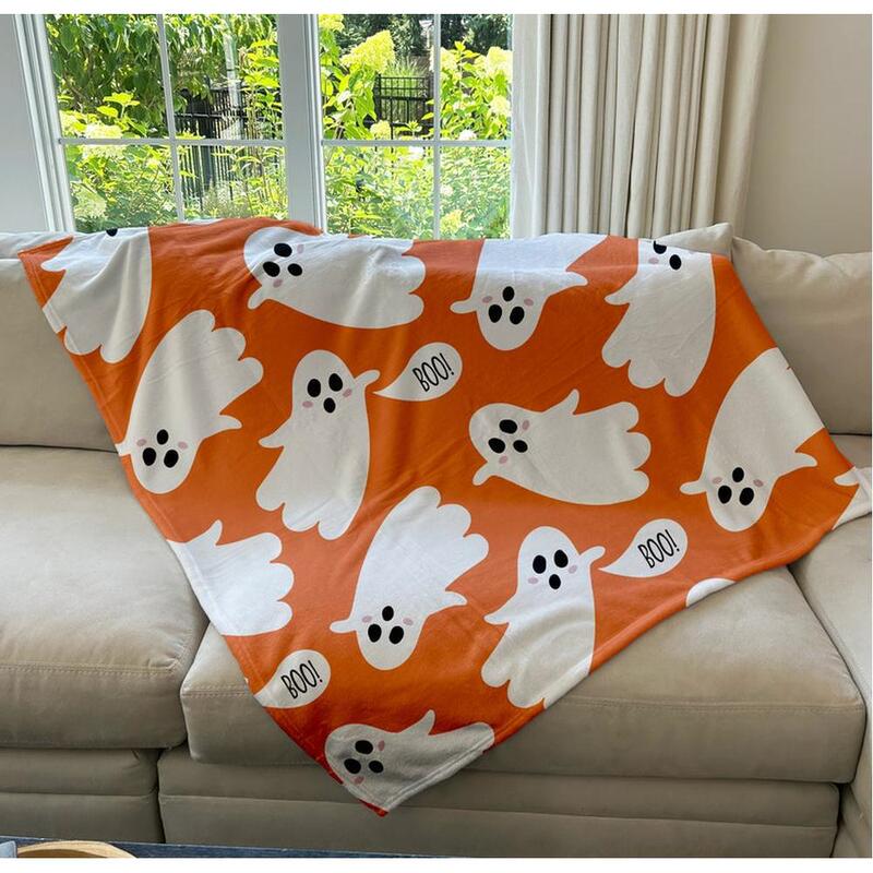 Halloween Ghost Blanket, Ghost Ghost Blanket, 3 Sizes Wool/Charpa, Baby/Girl/Boy/Adult