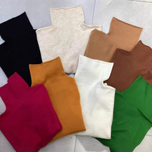 高货~羊绒手感堆堆领秋冬加厚全羊毛打底衫女1024-164Z