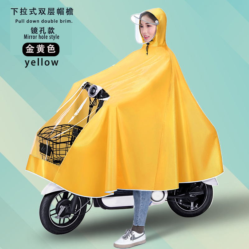 Raincoat eléctrico largo todo el cuerpo a prueba de tormentas motocicleta batería coche una sola persona para aumentar el grosor raincoat al por mayor