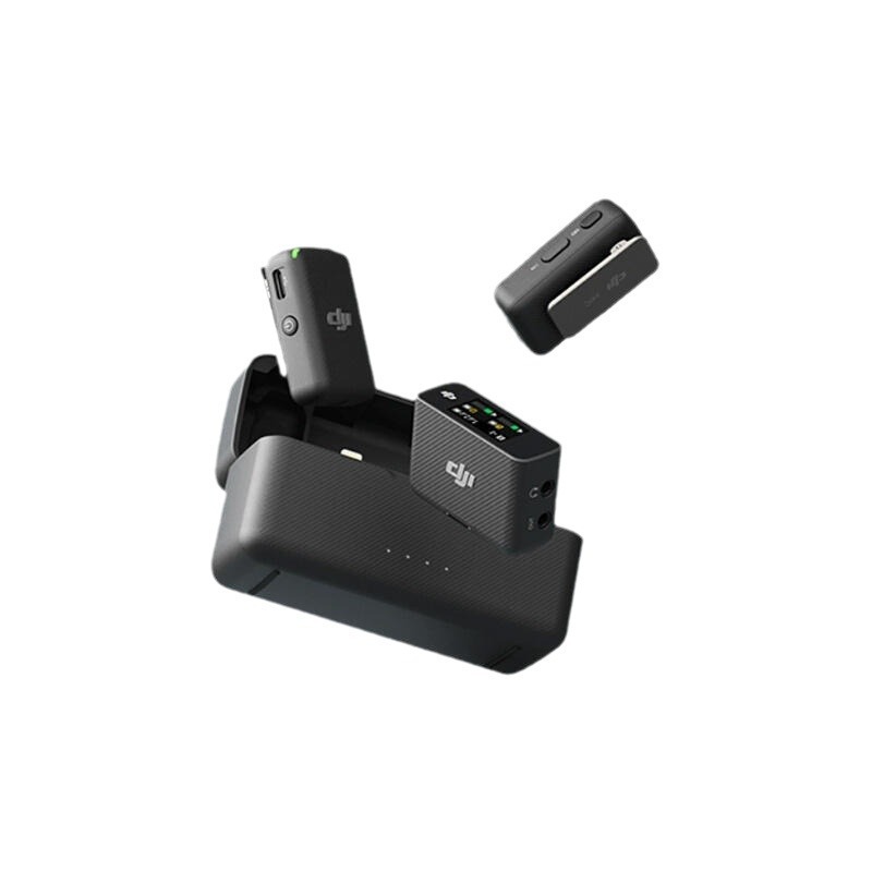 DJI Mic Mic inalámbrico, un remolque, dos clips de cuello, teléfono móvil, cámara de transmisión en vivo, micrófono de grabación de audio