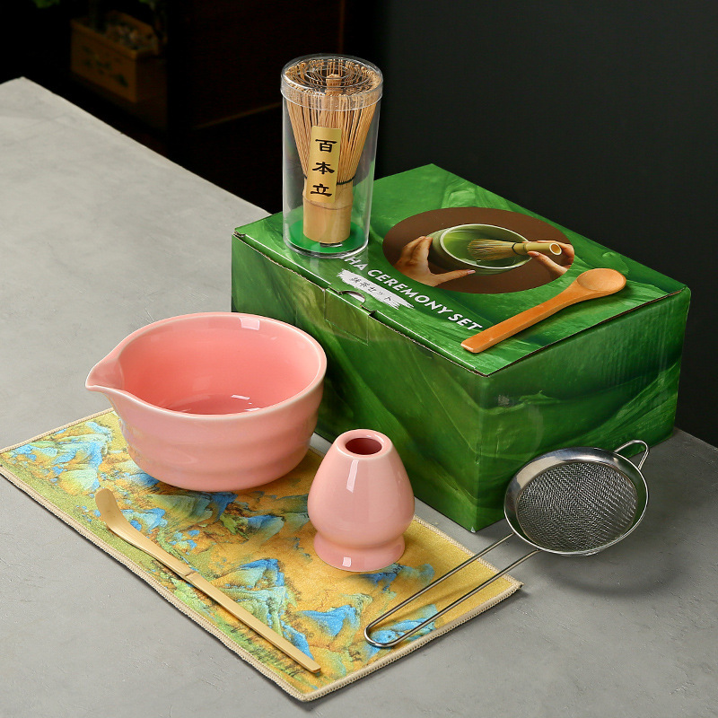 抹茶茶碗日本式抹茶宋代点茶道具陶磁器茶碗カップミキサー抹茶ブラシ茶コップセット|undefined