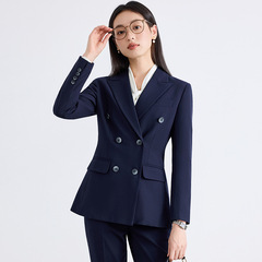 灰色西装套装女春秋职业装气质高级感小个子公考面试正装西服外套