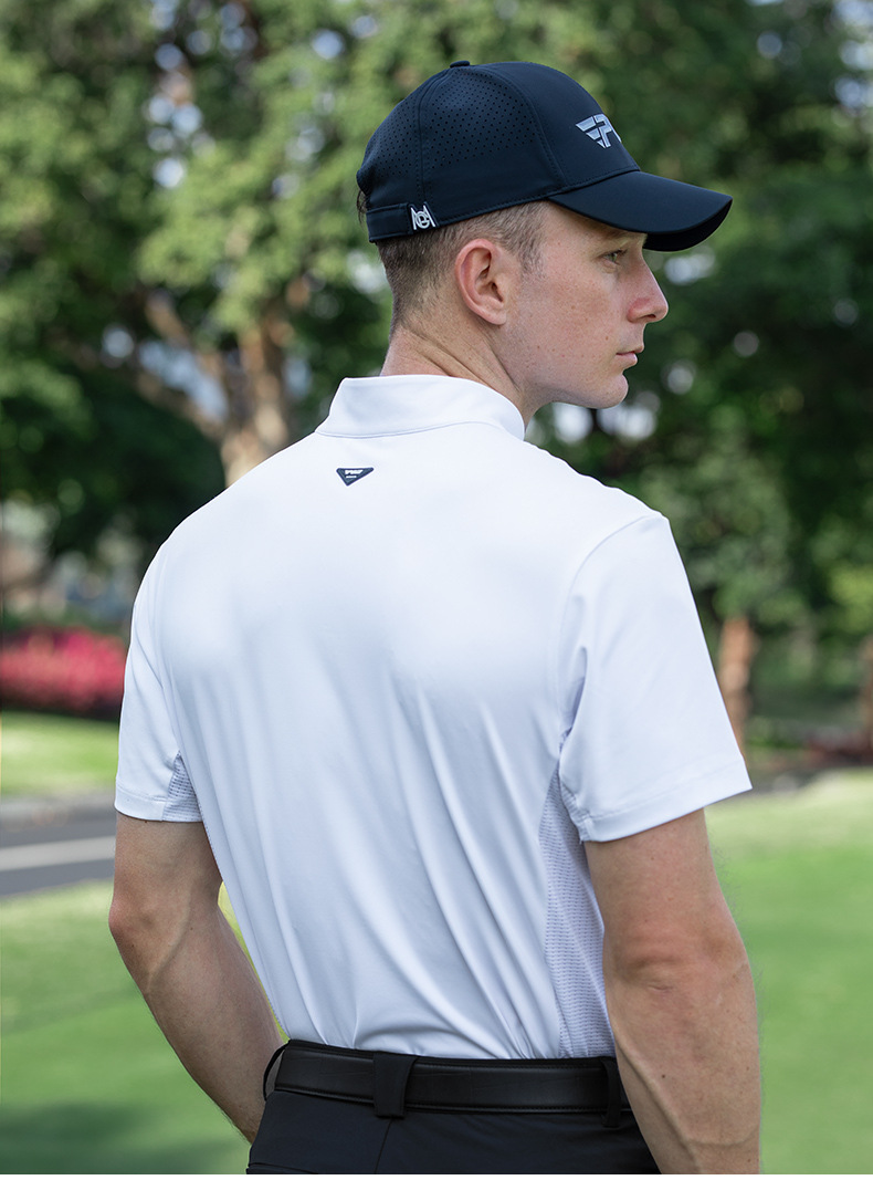 Áo polo nam golf PGM tay ngắn thấm hút nhanh khô — KUZ200-Quần dài màu xanh hải quân, YF771-Trắng tay ngắn, KUZ200-Quần trắng, KUZ200-Quần đen chi tiết 11