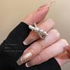 Design fashionable universal advanced adjustable ring from pearl, french style, on index finger, high-quality style