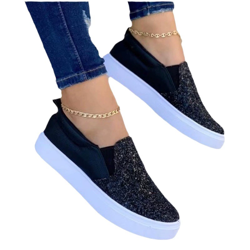 Женские кроссовки больших размеров 43, круглый носок, повседневные, 2023, плоская подошва, экспортная мода, трансграничная торговля