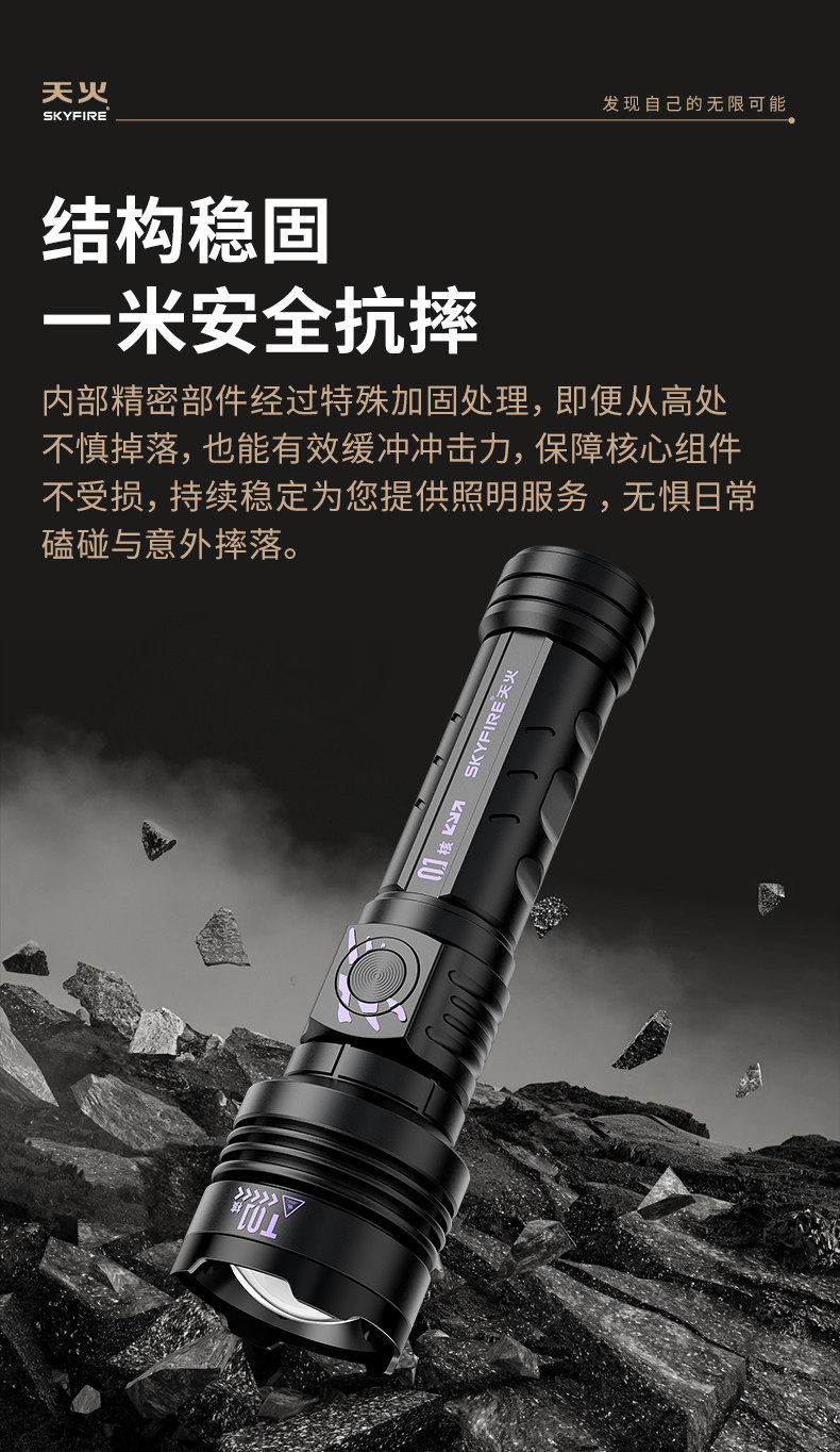 2025 Strong Light Special Forces Flashlight Rechargeable Ultra-Bright Long-Range Portable Zoomable Ultra-Long Battery Life Outdoor Led