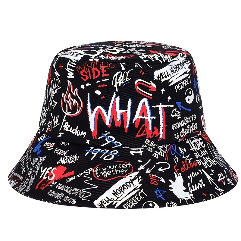 T 14399 Graffiti embroidery double visor hat 涂鸦刺绣双面遮