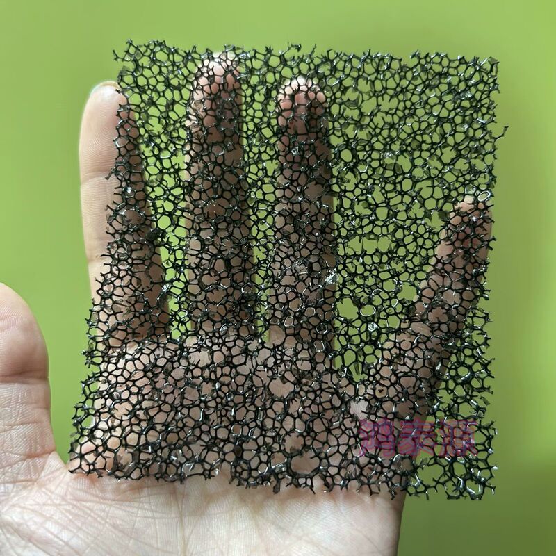 Polyurethane Coarse Pore Filter Sponge Sewage Treatment Black Filter Cotton Fish Tank Activated Carbon Flame Retardant Filter Sheet