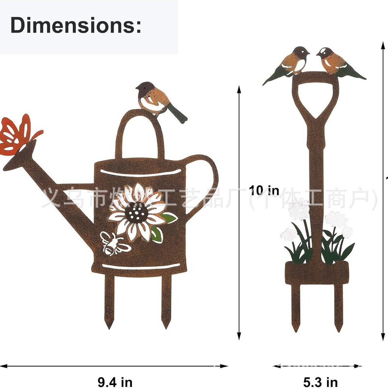 クロスボーダー新スタイル 5 錆びた鳥鉄工芸品錆びた模擬鳥彫刻屋外ガーデンシーン装飾|undefined