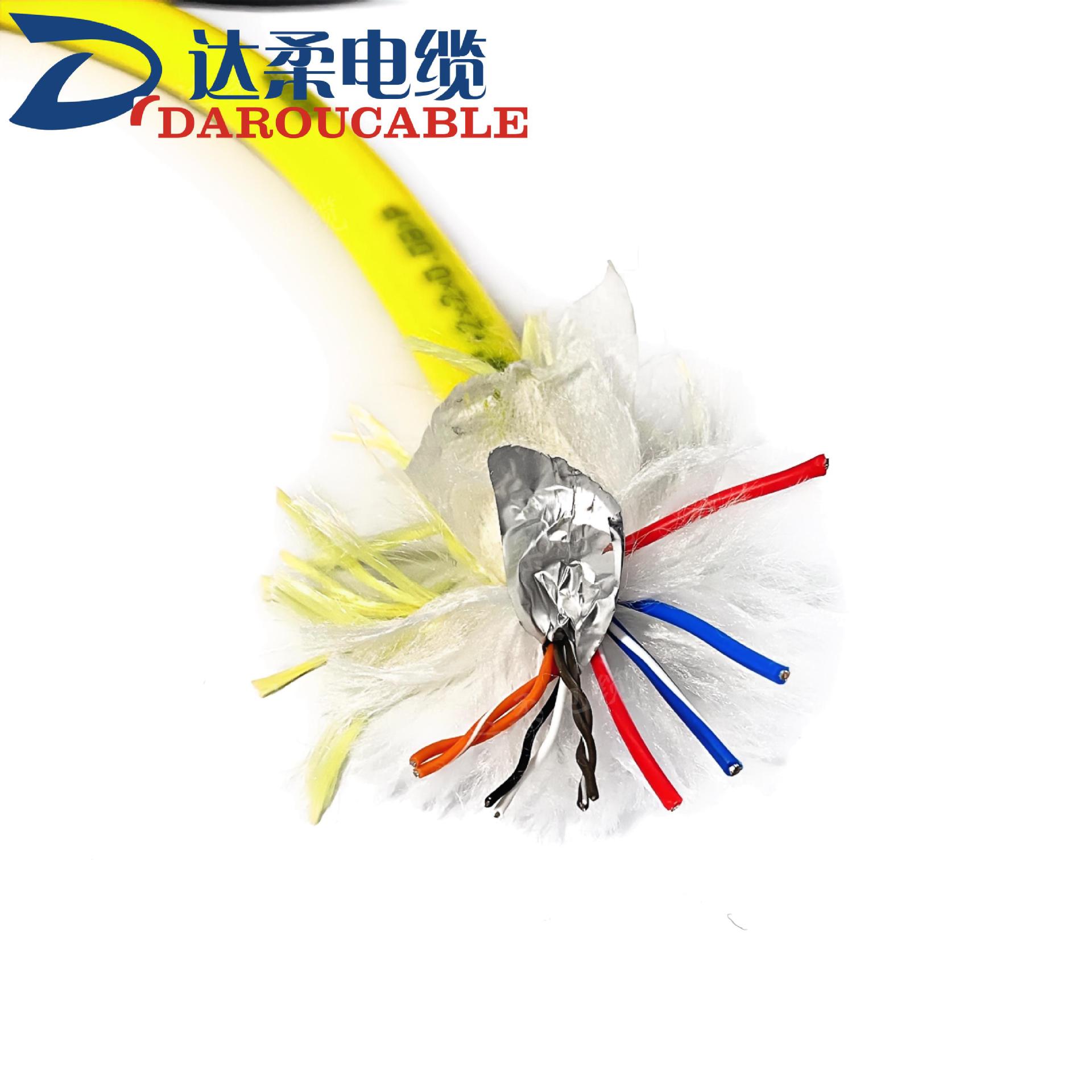 达柔牌Cat5网线高柔性PUR聚氨酯水下电缆 6/8/10芯双绞信号线