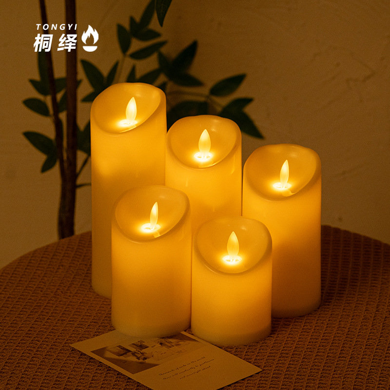 Vela electrónica led cera de parafina brillante hotel KTV control remoto luz de vela sin humo luz de ambiente de boda de cumpleaños