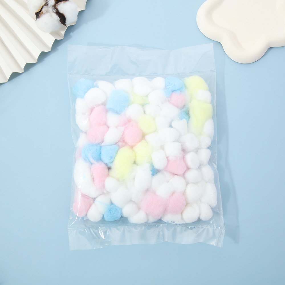 Amazon 100 bola de algodón maquillaje de color suave absorción de agua suave limpieza húmeda no irritante bola de algodón maquillaje