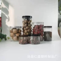 Производители на заказ ПЭТ прозрачные пластиковые пищевые банки сухие жареные пластиковые банки спецификации и размеры