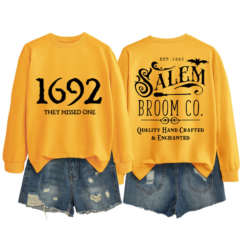 European and American New Autumn and Winter Holiday Round Neck Long Sleeves Front and Rear 1692 They Missed One Bat Sweatshirt Fun