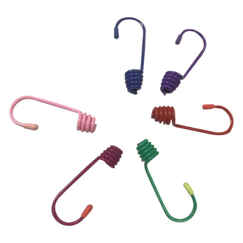 Colorful Plastic-Coated Hooks, Elastic Rope Hook Accessories, Motorcycle Binding Straps, Elastic Rope Spring-Coated Plastic Hooks