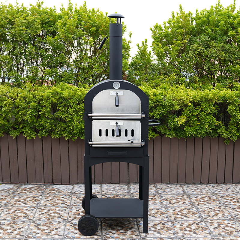 Mayorista horno de pizza vertical de acero inoxidable patio al aire libre horno de pizza de leña horno de pizza