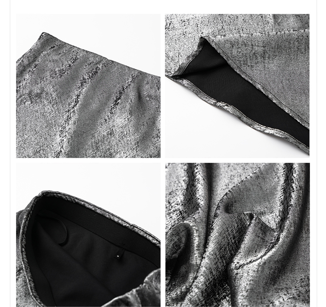 Bộ ba món vest đen, váy nửa và quần dài phong cách Tân Trung Hoa cổ điển, cổ V, thêu sequin — Vest đen, Trang phục [Vest+Half Dress], nửa váy, Quần dài chi tiết 7