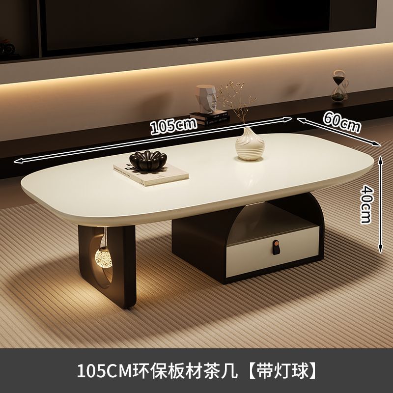 法式茶几客厅家用奶油风极简岩板2025新款复古中古轻奢设计师茶几|undefined
