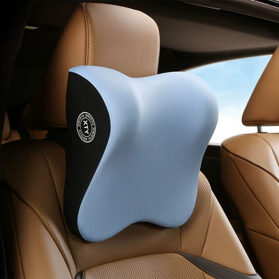 Headrest Support, Car Cushion - blue-headrest