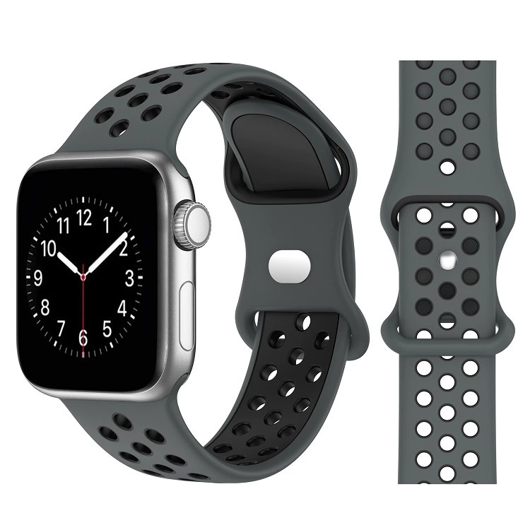 Apple, двухцветный силиконовый универсальный ремешок для часов