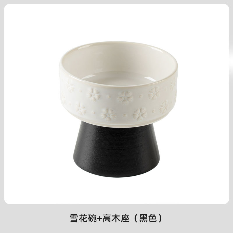 Cerámica de alto valor, gran mascota de pies altos, tazón para beber para gatos, protección para el cuello, anti-volcado, gato, lavabo para perros, Amazon transfronterizo