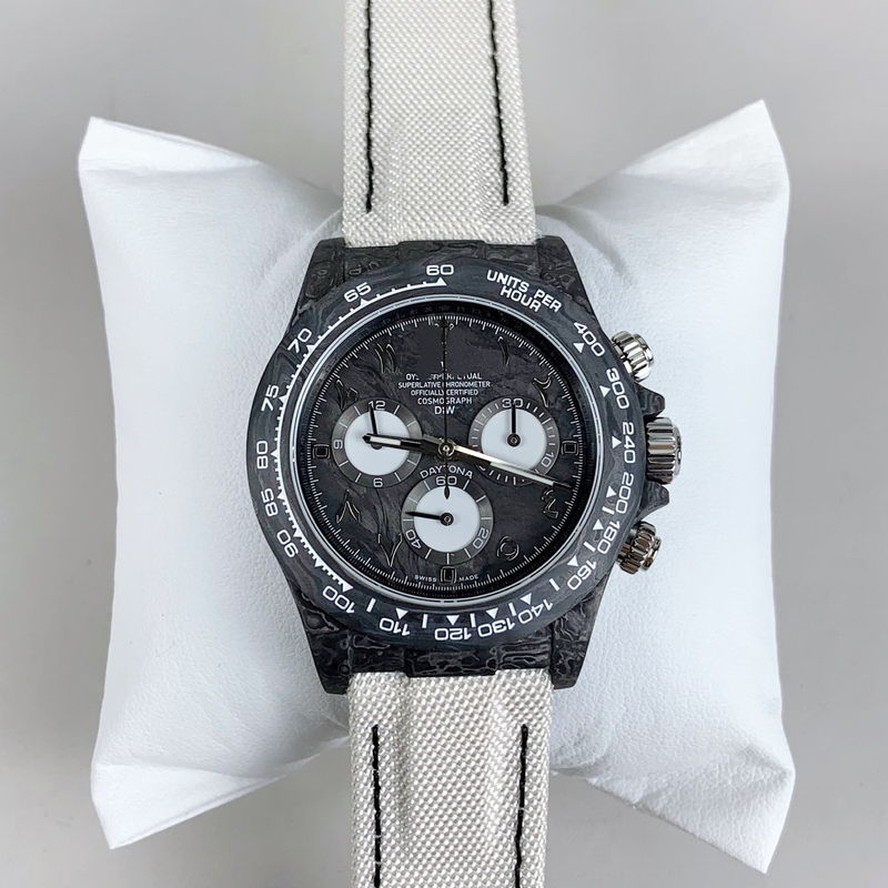 Rolex Diw Daytona Mechanical Watch Fully Automatic Waterproof 4130 Movement Carbon Fiber Watch Cross-Border Shipping