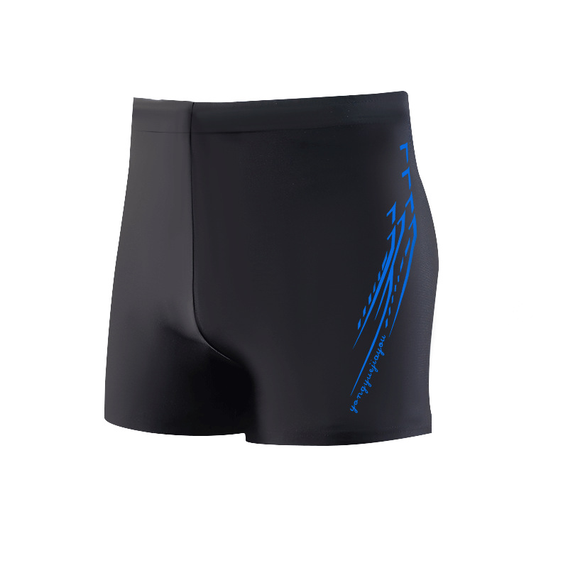 Pantalones de baño para hombres de moda para adultos gran tamaño ángulo plano anti-avergonzado traje de baño de secado rápido para correr pantalones cortos de natación de playa