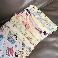 Изогнутые брюки новый мультфильм корейские пижамы женские свободные весной и осенью дома повседневные летние брюки с кондиционером можно носить на улице