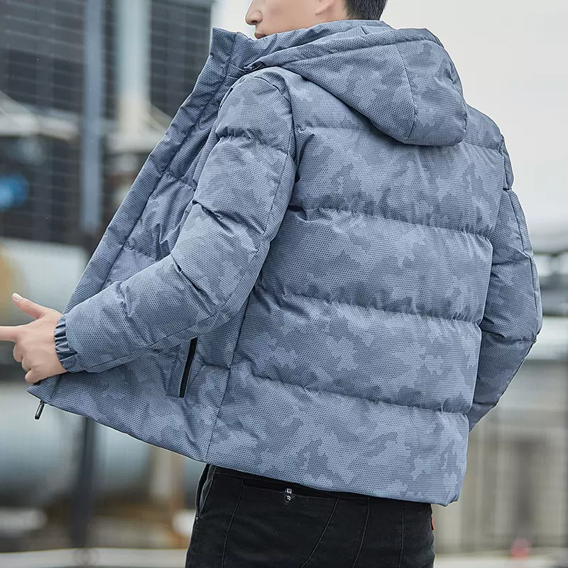 棉服男士冬季可脱卸帽款棉衣男装青年学生加厚潮流大码外套棉