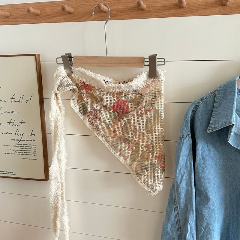 Nomadic Print Triangle Scarf Silk Scarf Skirt Curtain for Women Summer Retro Wandering Style Versatile Layered Irregular Lace-Up Butt Curtain Nomadic Print Triangle Scarf Silk Scarf Skirt Curtain for Women Summer Retro Wandering Style Versatile Layered Irregular Lace-Up Butt Curtain