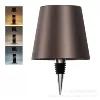 Cylindrical wine bottle lamp-plastic-three-color dimming-spire-coffee color
