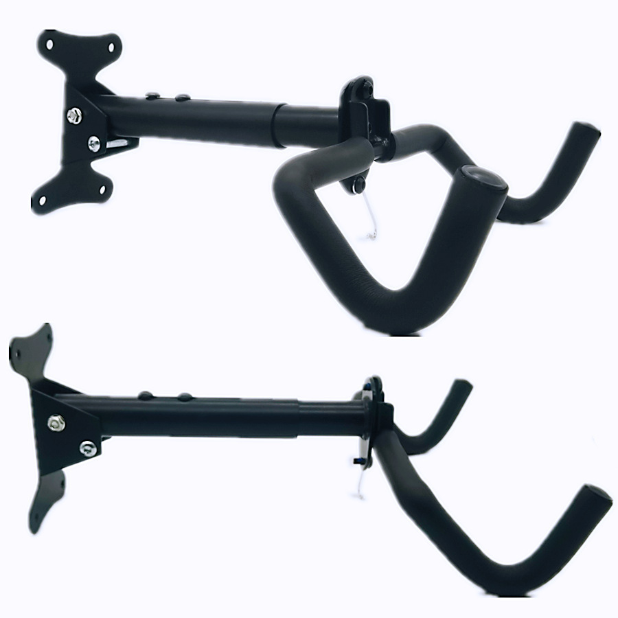 Gancho de bicicleta de montaña pared de la bicicleta fija doble gancho plegable retráctil móvil colgando bastidor de estacionamiento rack