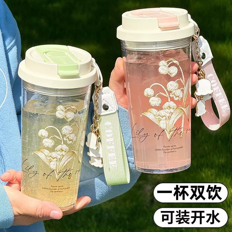 High quality handheld straw with glass, high-quality style